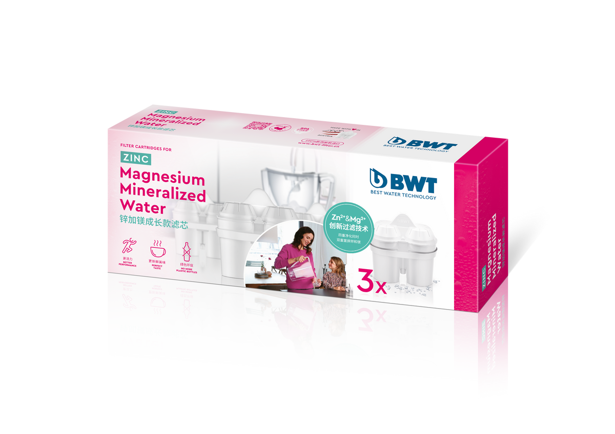 PENGUIN PLUS 3.5L SMART PINK WATER FILTER JUG WITH MAGNESIUM MINERALINZED WATER + ZINC FILTER (PACK OF 3)