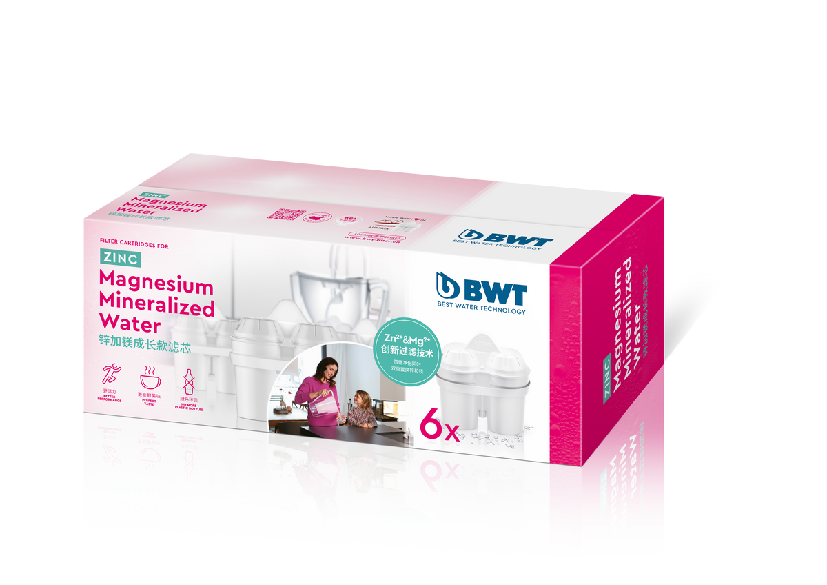 PENGUIN PLUS 3.5L SMART PINK WATER JUG WITH MAGNESIUM MINEARLIZER WATER + ZINC FILTER ( PACK OF 6)